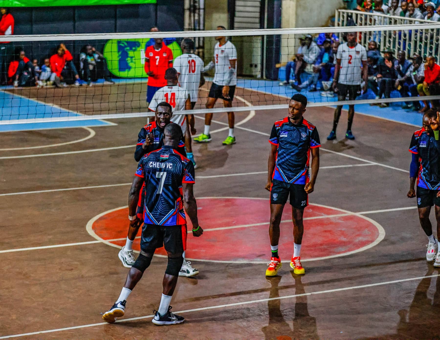 Chema VC players celebrating after winning a point